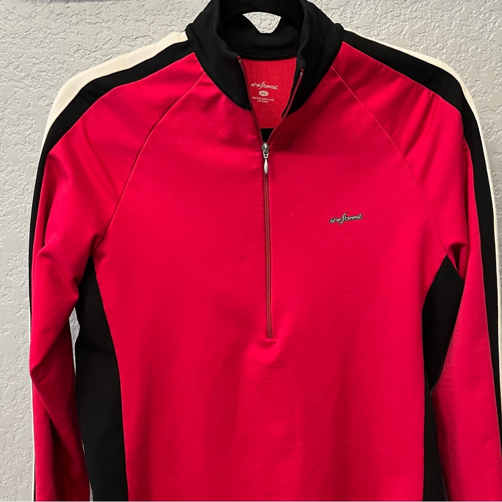 Shebeest women’s half zip cycling jersey long sleeve bicycling XL